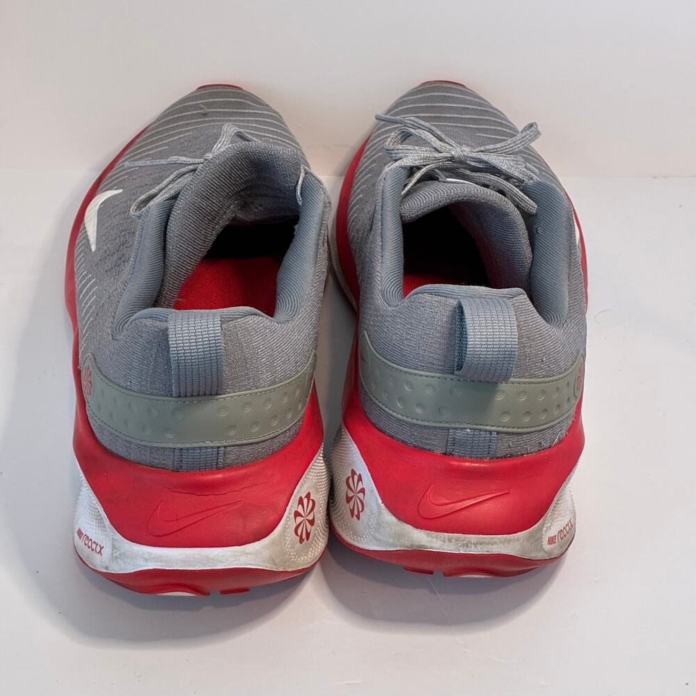 Nike Infinity 4 Mens 14 Cool Grey University Red Running Shoes Performance - Picture 4 of 6